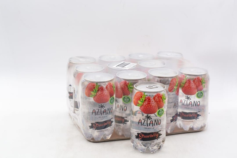 Газированный напиток Азиано Клубника (Aziano Strawberry) 350 мл ...
