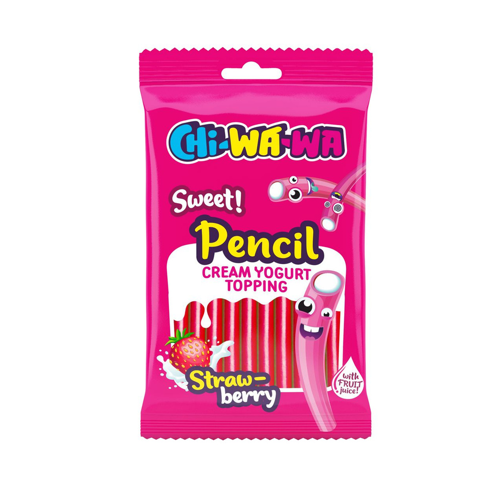 Мармелад жевательный Chi-wa-wa Sweet Pencil со вкусом клубники, 80г  #1