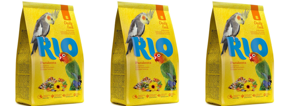 RIO Корм для средних попугаев основной, 500 г, 3 шт #1