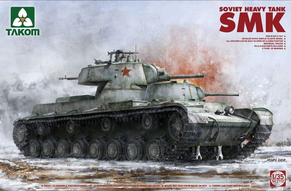Сборная модель танка TAKOM Soviet Heavy Tank SMK, масштаб 1/35 #1