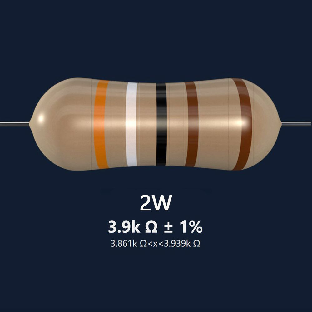 Металлопленочный резистор, номинал сопротивления 3.9K Ом, точность 1% ...