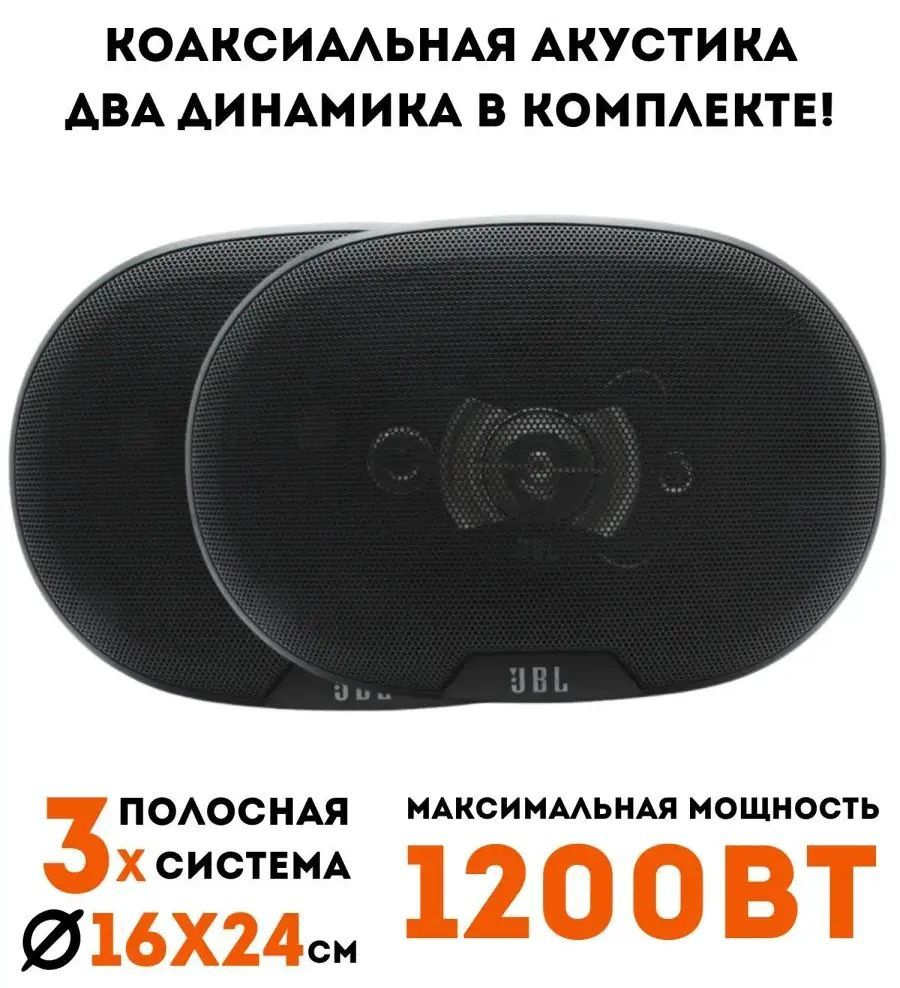 Колонки для автомобиля gto_черный, Овал 16х24 см (6х9.45 дюйм.)