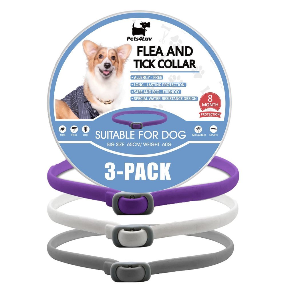 Flea and tick collar for dogs lasts 8 months best sale