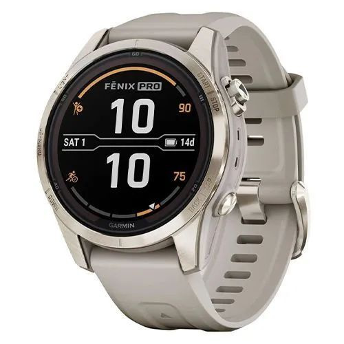 Garmin Умные часы FENIX 7S Pro sapphire solar soft gold Leaser band #1