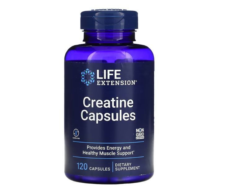 Креатин моногидрат в капсулах, Life Extension Creatine Capsules, 120 ...