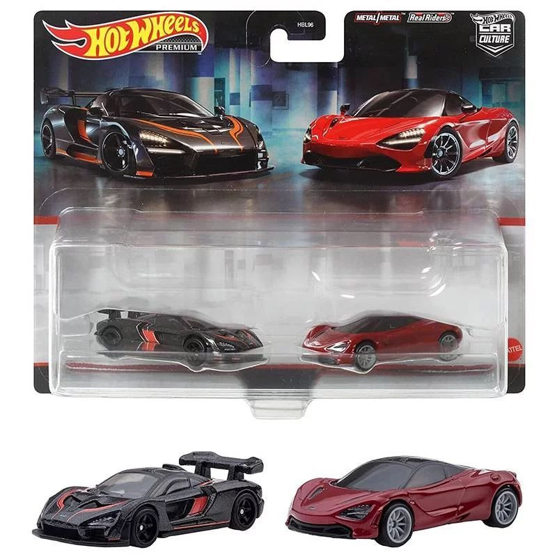 Машинка коллекционная Mattel Hot Wheels Premium 2 Pack McLAREN SENNA & McLAREN 720S  #1