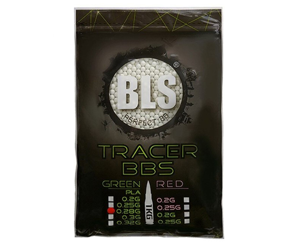 Шары трассерные BLS Tracer 0,28 г, 4000 штук (1 кг, зеленые) 1KG-PLATR28 #1