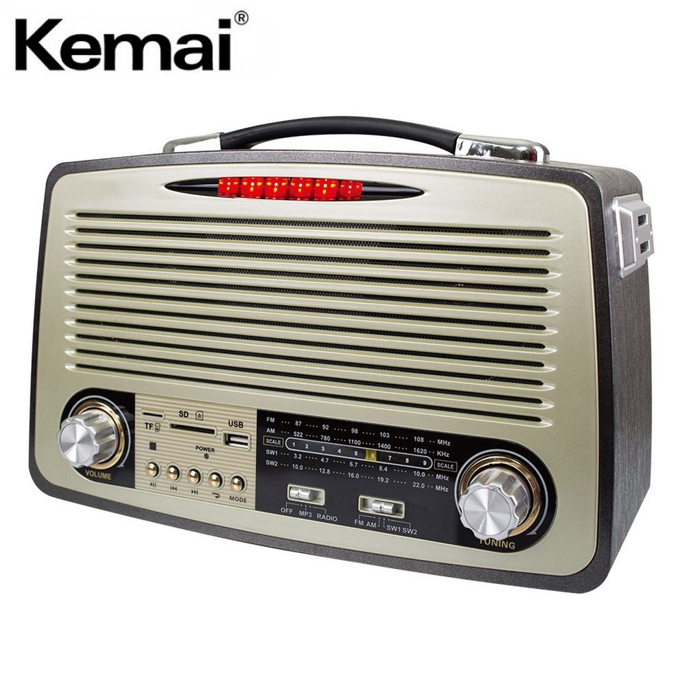 Радиоприемник Kemai MD-1700BT USB/SD/BT Ретро (черный) #1