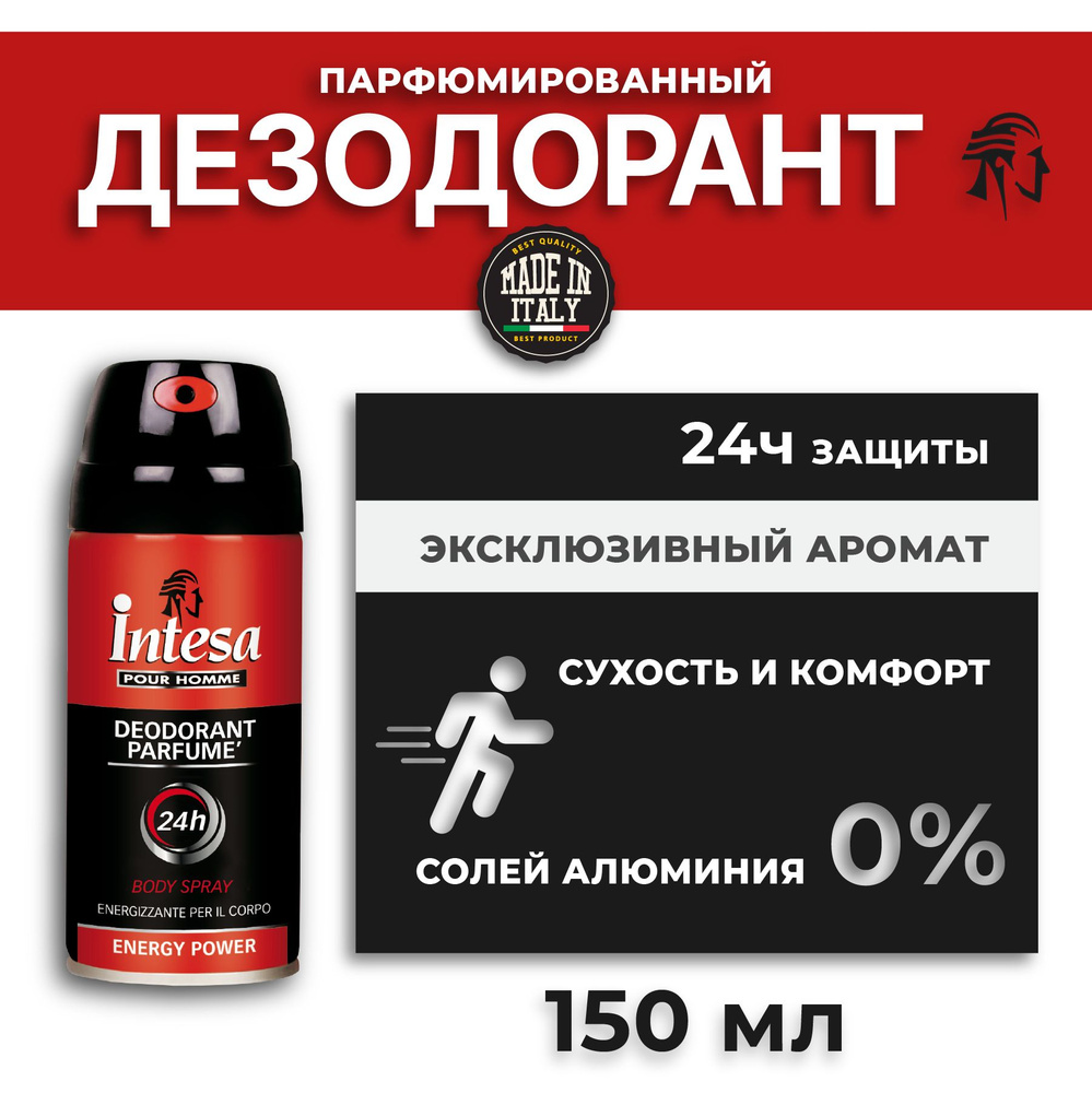 Intesa Мужской дезодорант спрей Energy Power 150 мл - купить с ...