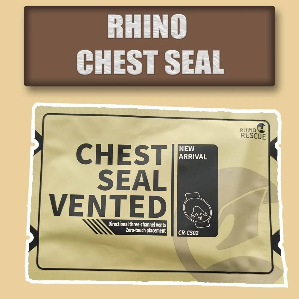 (1шт) CHEST SEAL VENTED CR-CS02 Rhino Rescue окклюзионный вентилируемый ...