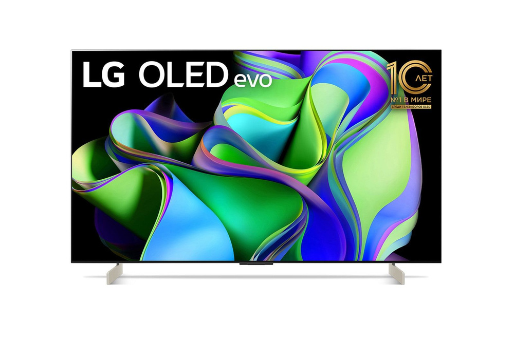 LG Телевизор OLED42C3RLA 42" 4K UHD, серый #1