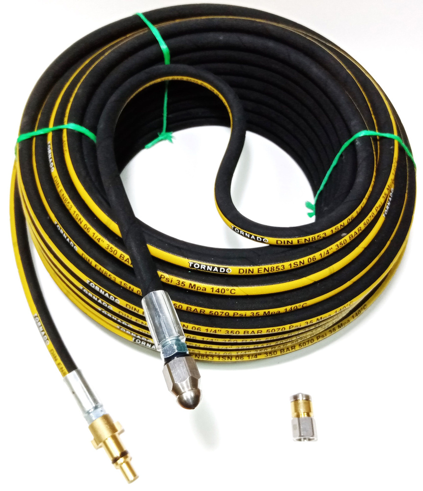 Шланг 1SN-DN6 для MAGNUS 30 метров прочистки/промывки труб Professional ...