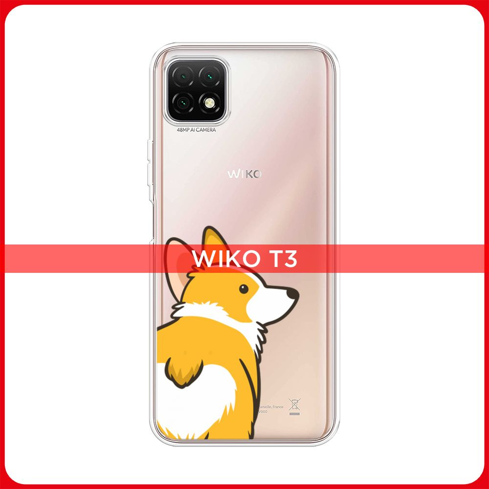 Силиконовый чехол на Wiko T3 / Вико Т3 Корги следуй за мной, прозрачный -  купить с доставкой по выгодным ценам в интернет-магазине OZON (722782796)