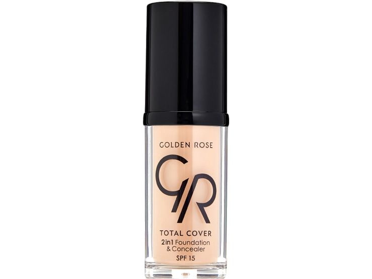 Крем для лица тональный корректор SPF15 Golden Rose TOTAL COVER 2in1 FOUNDATION & CONCEALER SPF15  #1