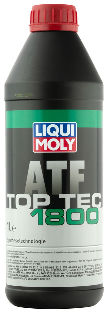 Масло трансмиссионное синтетическое для АКПП Top Tec ATF 1800 LIQUI ...