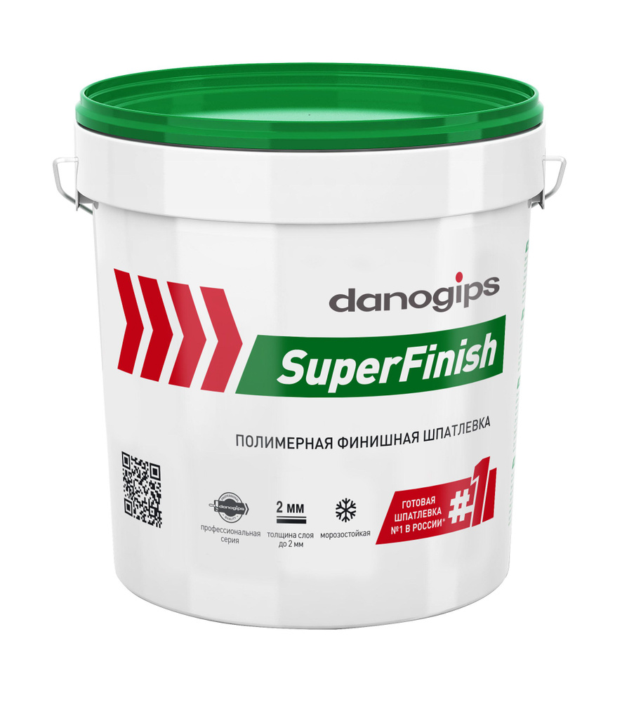 Шпаклевка готовая полимерная Danogips SuperFinish, 18,1кг/11л #1