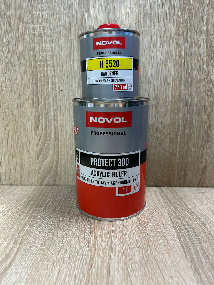 Грунт Novol MS 300 черный (комплект 1л грунта + 0,25л отв) #1