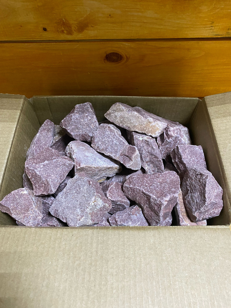 Камни для бани малиновый кварцит 10 кг колотый #1