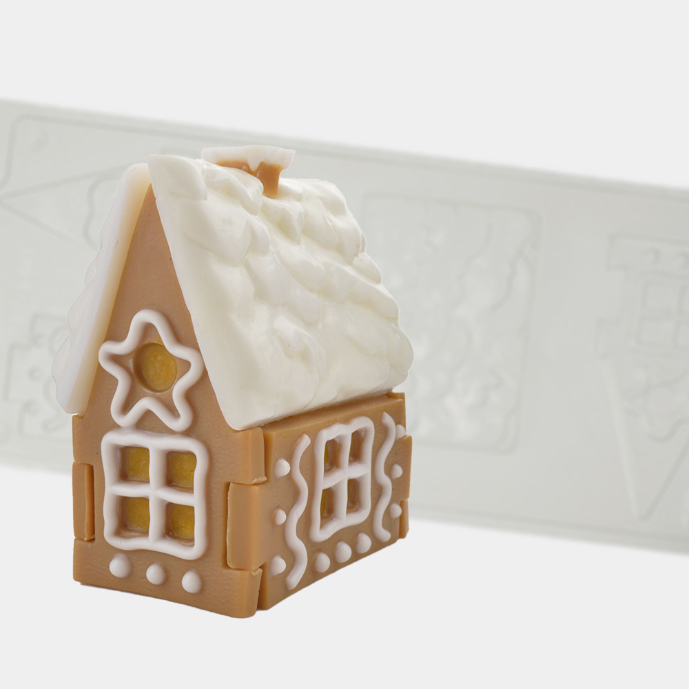 Форма пластиковая "Пряничный домик" для мыла, шоколада, конфет - купить ...