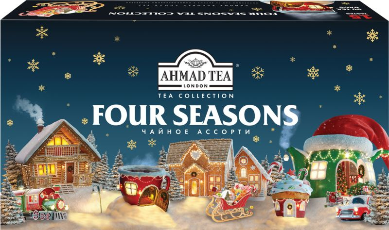 Набор черного и зеленого чая AHMAD TEA Four Seasons 15 вкусов, 90 пакетиков  #1