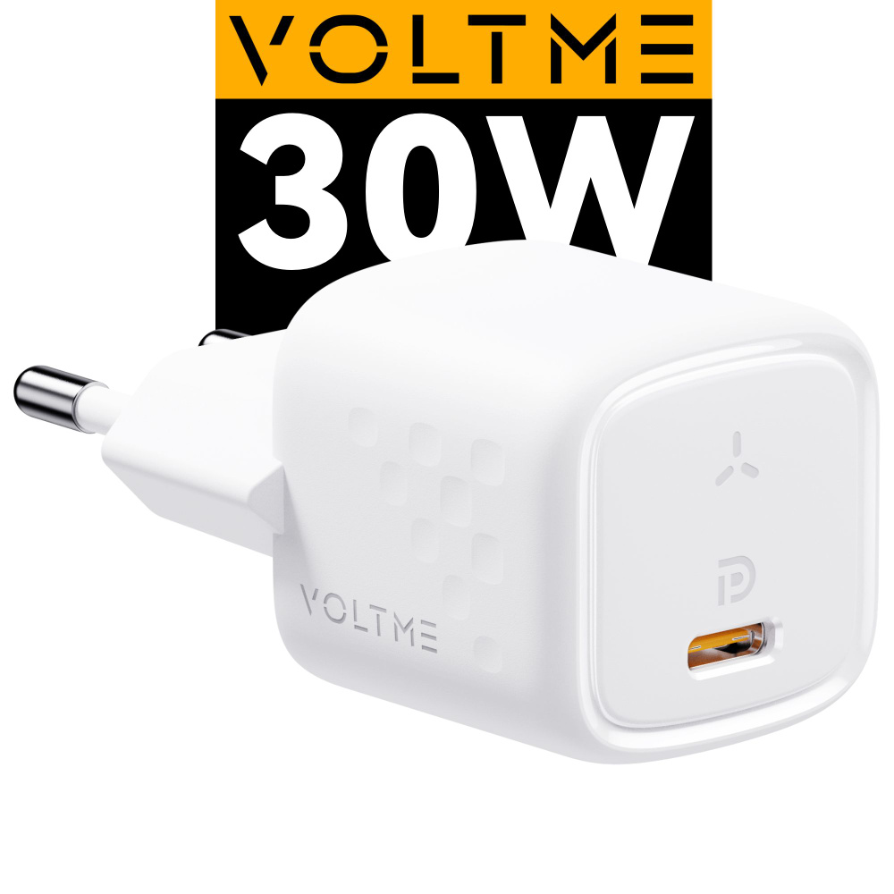 Сетевое зарядное устройство VOLTME Revo 30 Duo CA_2_USB Type-C, 30 Вт, USB  Type-C, GaN, Power Delivery - купить по выгодной цене в интернет-магазине  OZON (941439394)