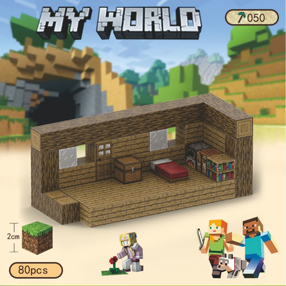 Магнитный Конструктор Майнкрафт набор детали фигурок Игрушка Minecraft My  World ,Комплект из магнитных блоков