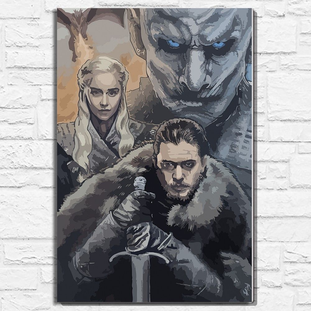 Картина по номерам на холсте сериал Игра Перстолов (GOT, Game of Thrones,  Король ночи) - 13665 В 60x40 - купить с доставкой по выгодным ценам в  интернет-магазине OZON (1384557855)