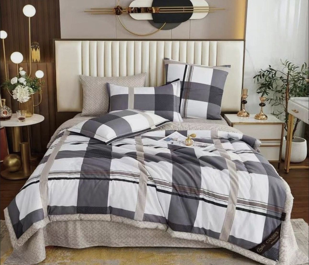 Candie’s Комплект постельного белья с одеялом, Сатин, Евро, наволочки 50x70, 70x70  #1