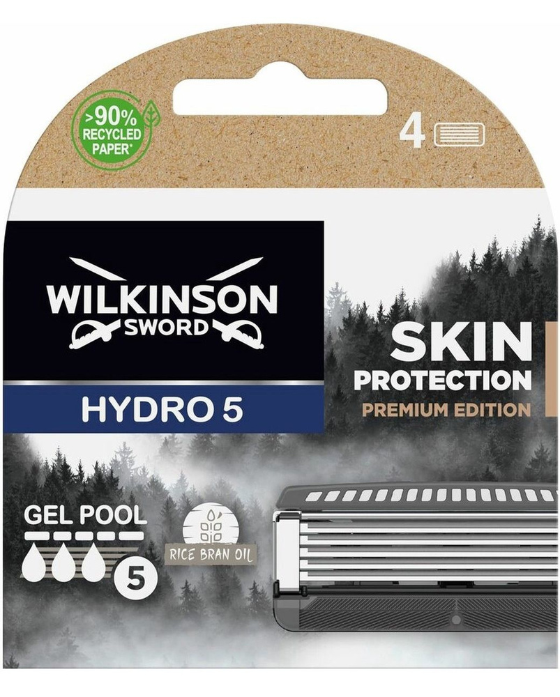 Wilkinson Sword / Skin Hydro 5 Skin Protection Premiun Edition / Сменные кассеты для бритв Hydro, 4 шт. #1