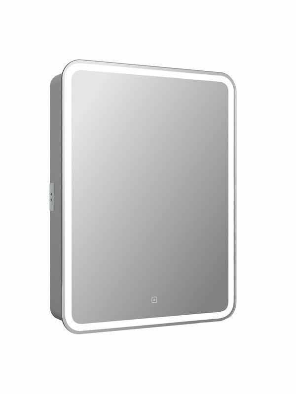 Зеркало-шкаф с подсветкой Континент Elliott 600х800 правый, розетка ...