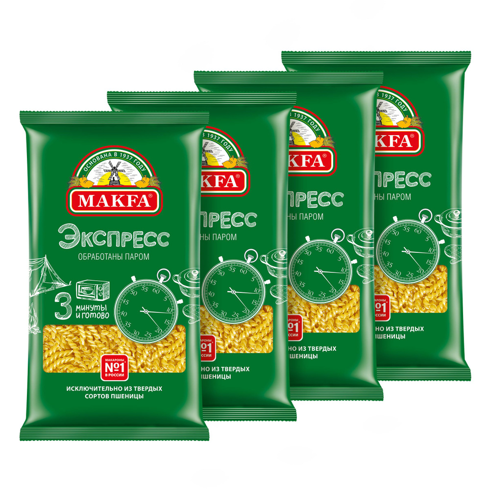 Макароны Makfa спиральки экспресс, 400 г х 4 шт купить на OZON по ...