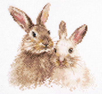 Схема вышивки «Девочка с кроликом» (№) - Вышивка крестом
