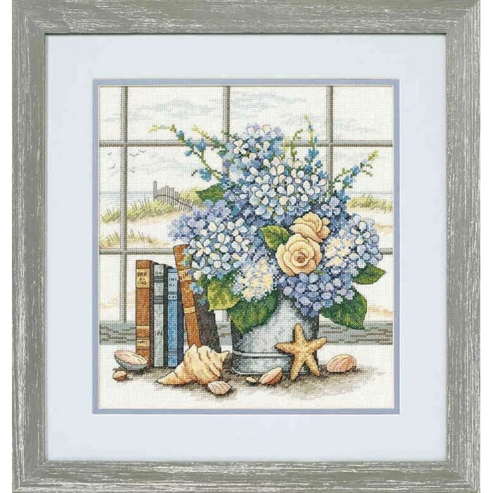 Dimensions Shell Collection 2280 Набор для вышивания Dimensions Hydrangeas & Shells (Гортензия). 35166 ...