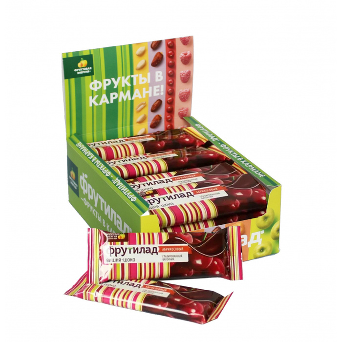 Батончик Фрутилад Вишня в шоколаде, 40г, 20 штук в наборе - купить с ...