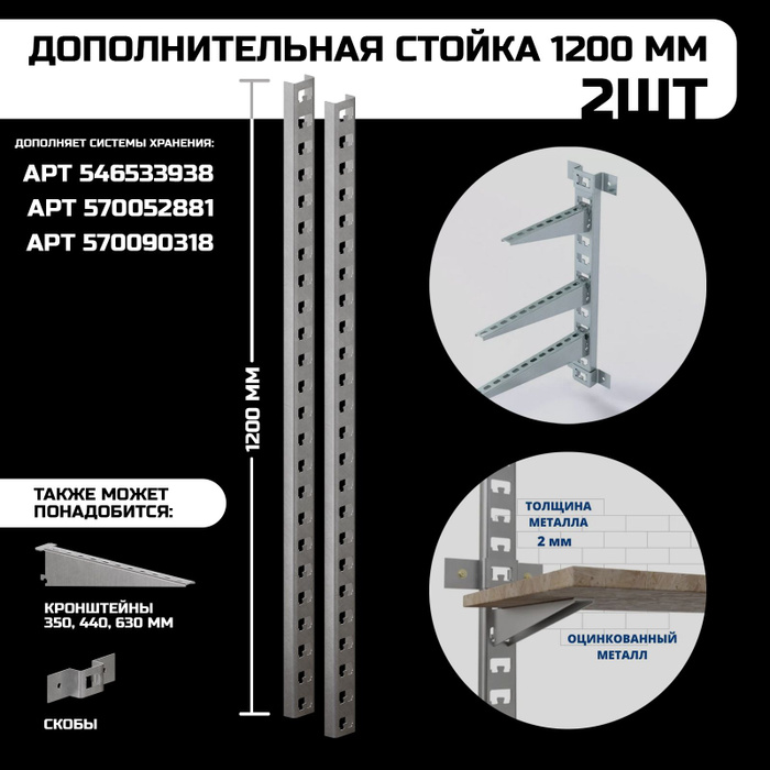 Крепеж для стеллажа к стене