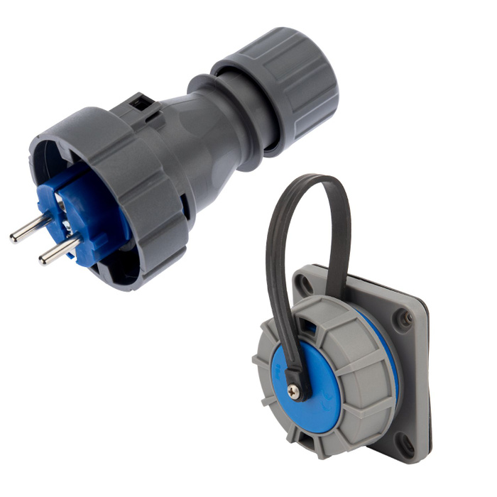 Набор розетка и электрическая вилка/ евровилка каучуковая/ розетка с ...