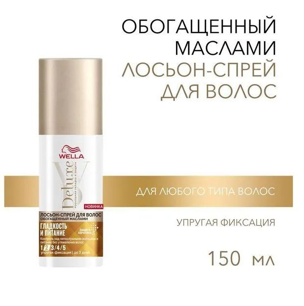 Лосьон-спрей для волос Wella Deluxe Гладкость и питание, 150мл - купить ...
