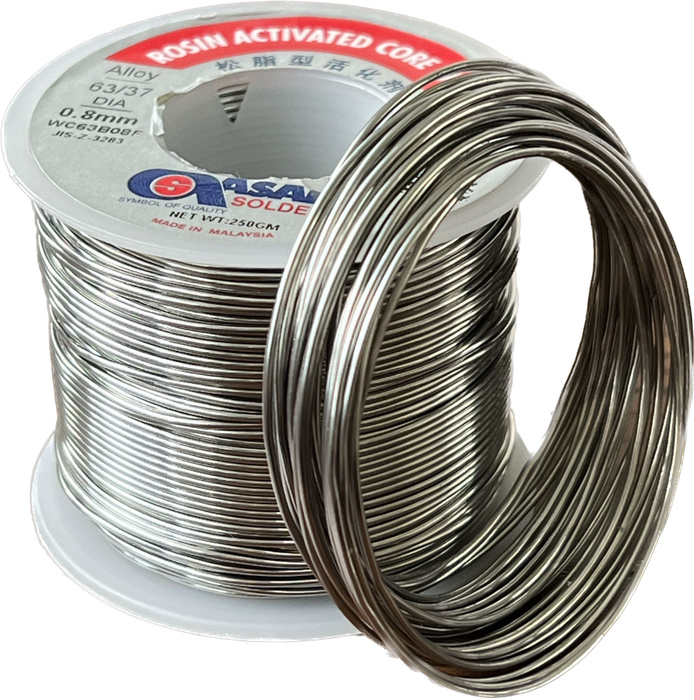 Припой ASAHI Sn63/Pb37 с флюсом CF-10 0,8 мм 5 метров 20 г - купить с ...