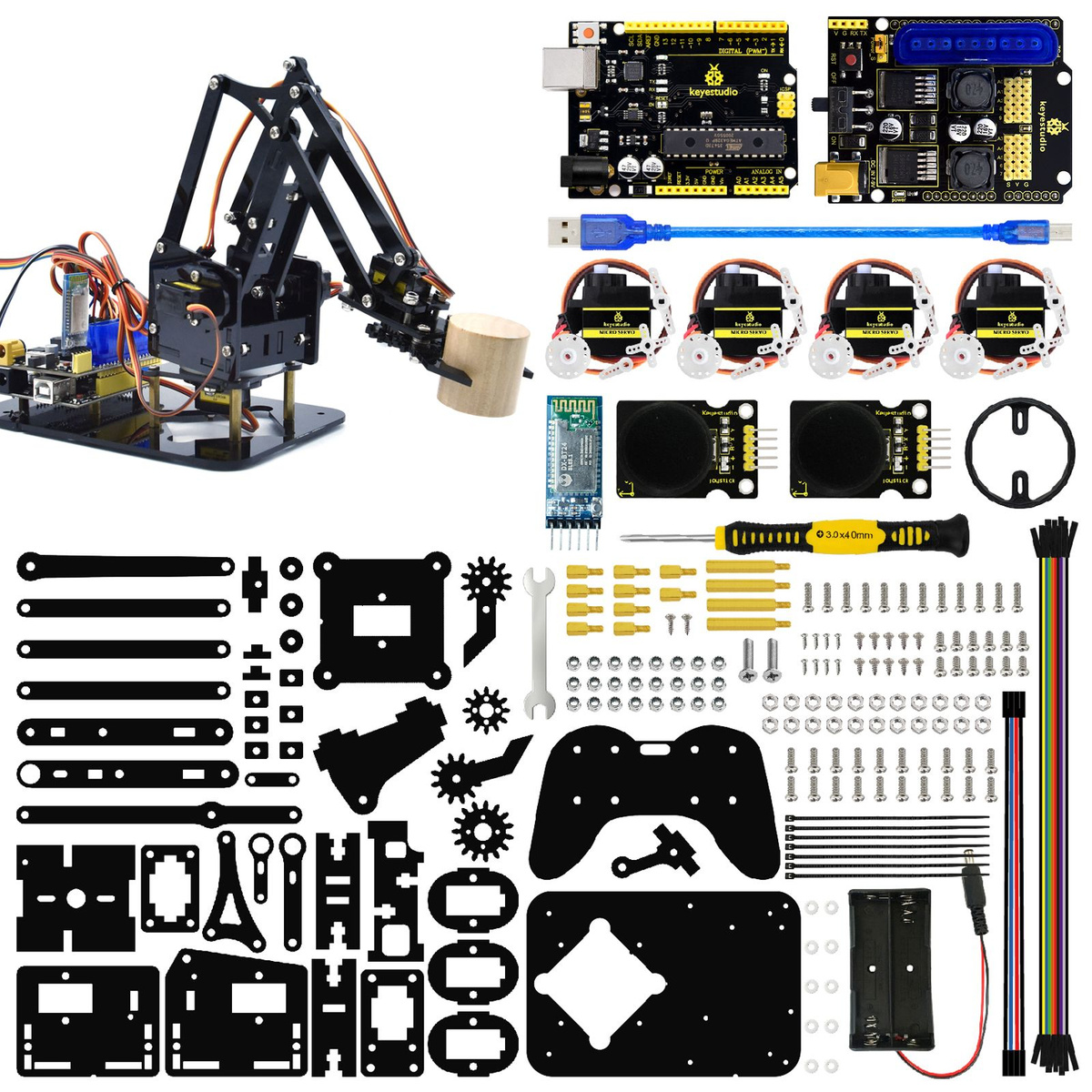 Keyestudio 4DOF Robot Arm Kit для Arduino DIY Robot STEM ...