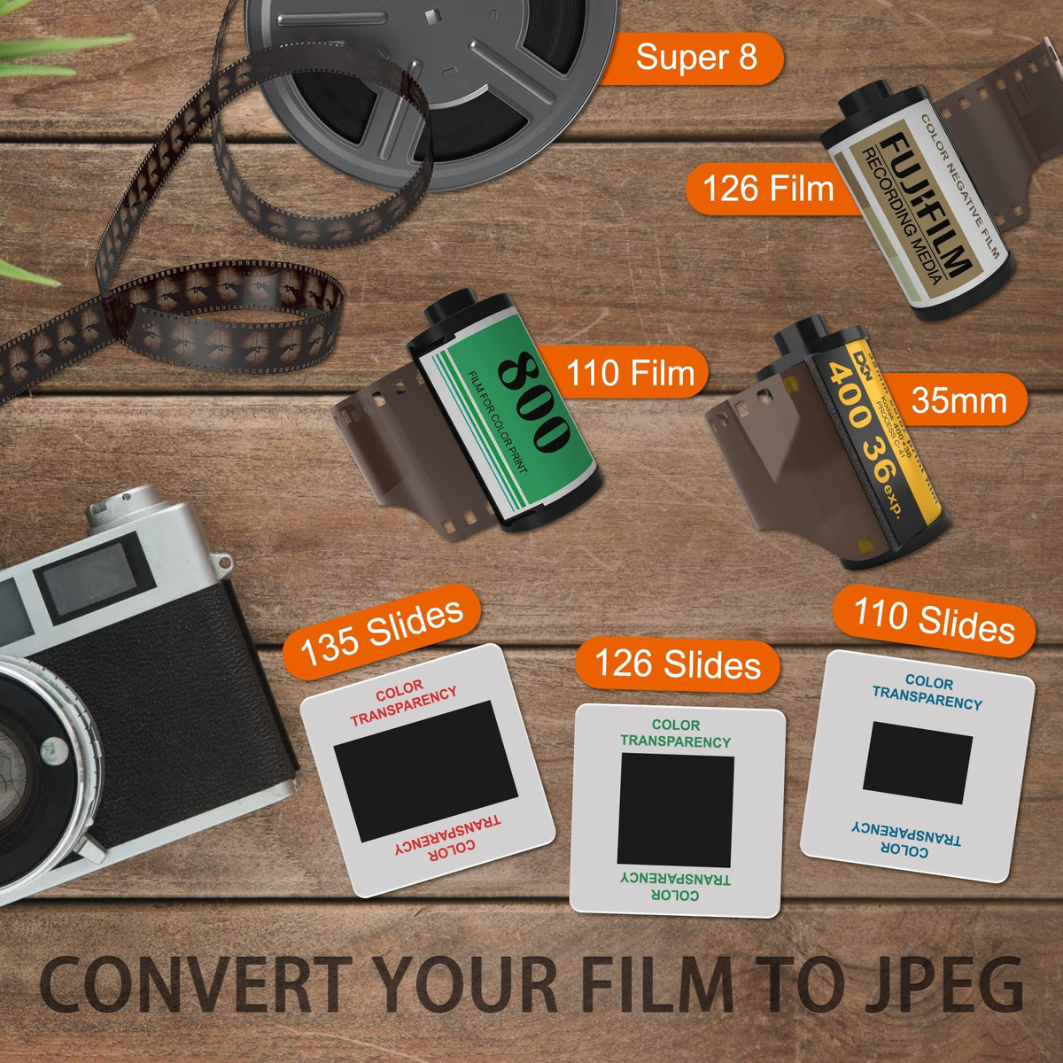 Сканер для слайдов и фотопленок 35мм Film Scanner 5 Mp купить на OZON ...