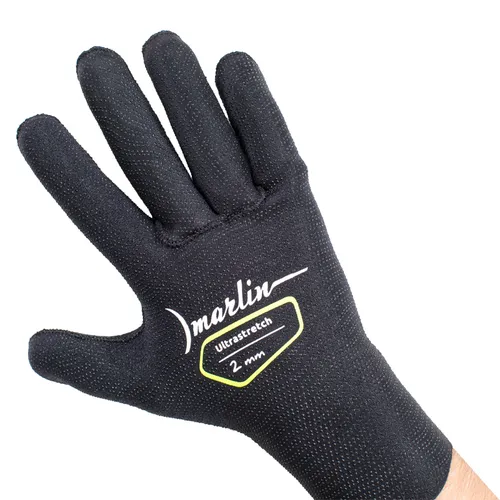 Неопреновые перчатки Marlin ULTRASTRETCH Black 2 mm р-р M (48) / гидроперчатки для сапборда, дайвинга, sup, черный, фото 5
