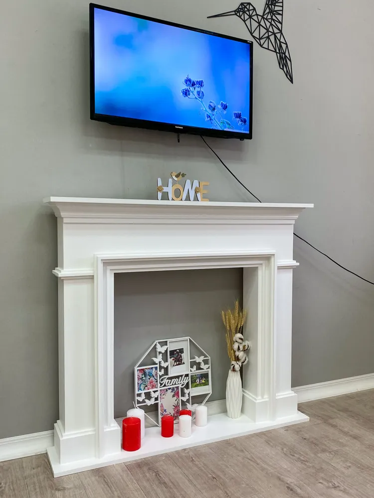 Kamin_decor_msk Портал каминный Лео 60х150х25, белый, 97x110x20, фото 5