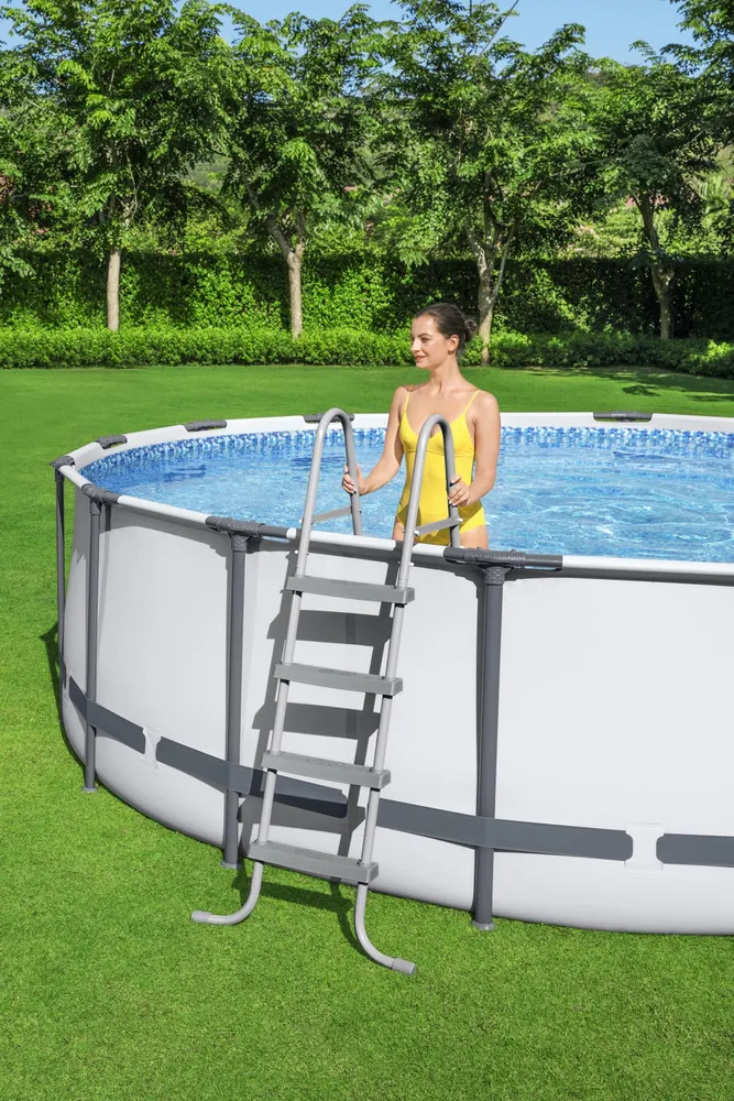 Каркасный бассейн Steel Pro Max 457х122см, 16015л, фил.-насос 3028л/ч, лестница, тент, 457x122 см, 16015 л, фото 4