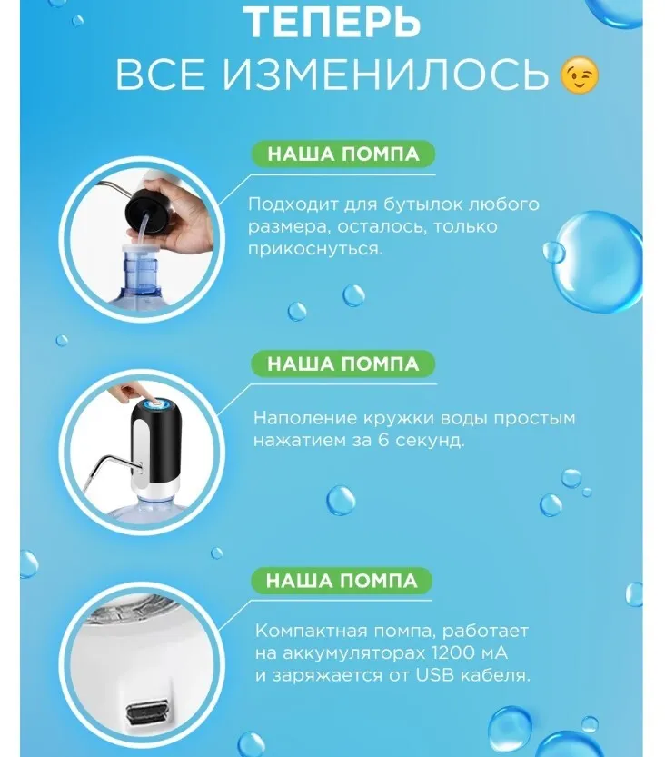 Купить Помпа для воды / Водяной электрический диспенсер ...