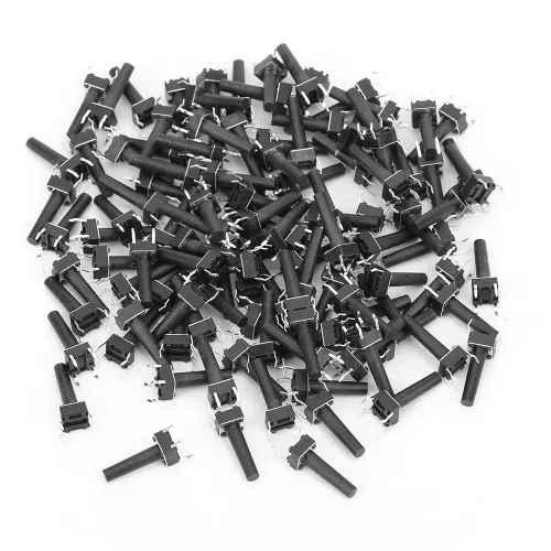 Тактовые кнопки, 100 шт, DIP, 6x6x17 мм, мгновенные, для промышленной электроники, высокочувствитель