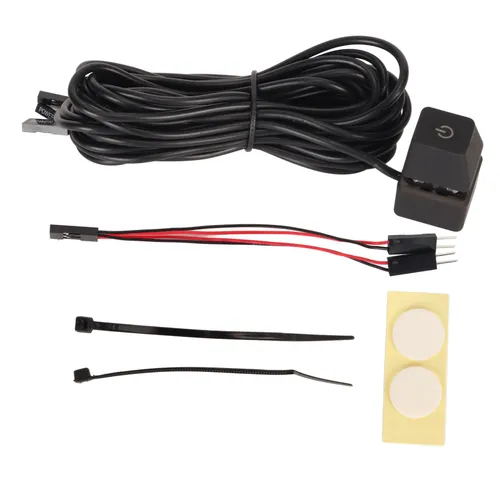 Клавиша запуска ПК с механическим переключателем, черный цвет, подсветка, 4 м, для внешнего включени