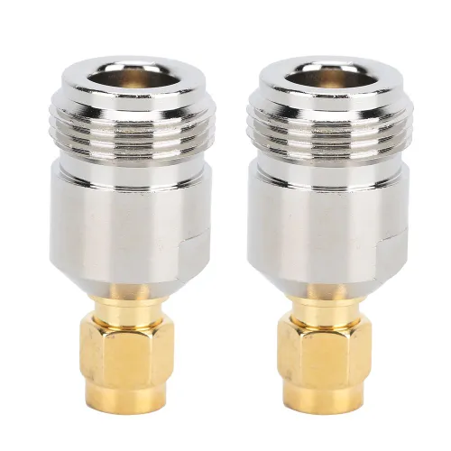 Переходник N Female на SMA Male, адаптер для антенны, позолоченный разъем, 2 шт, для радиочастотного