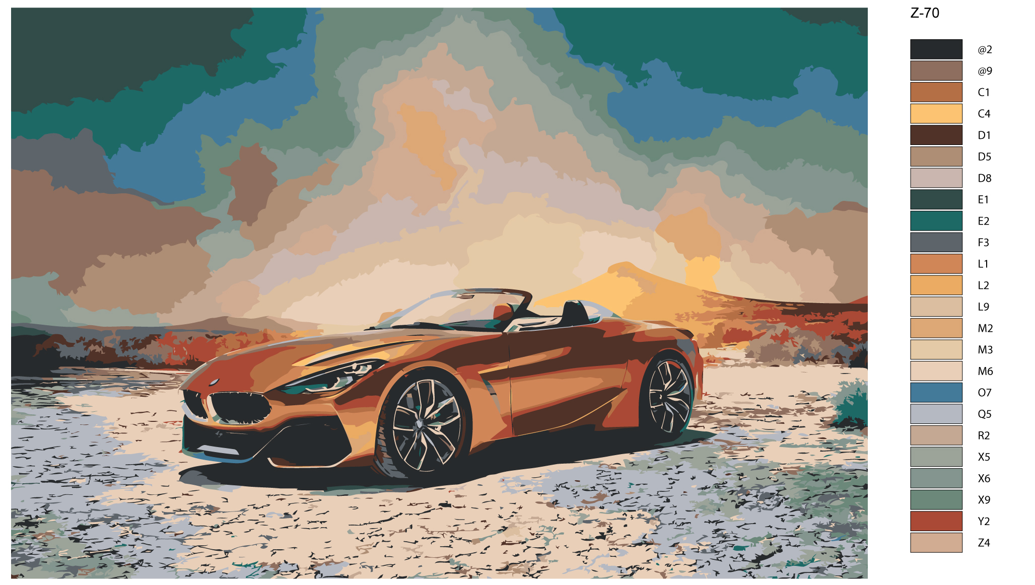 Картина по номерам Z70 