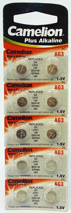 Батарейка Camelion G 3 BL-10 (392A/LR41) 10 шт, для часов Батарейка Camelion G 3 BL-10 (392A/LR41) 10 шт, для часов