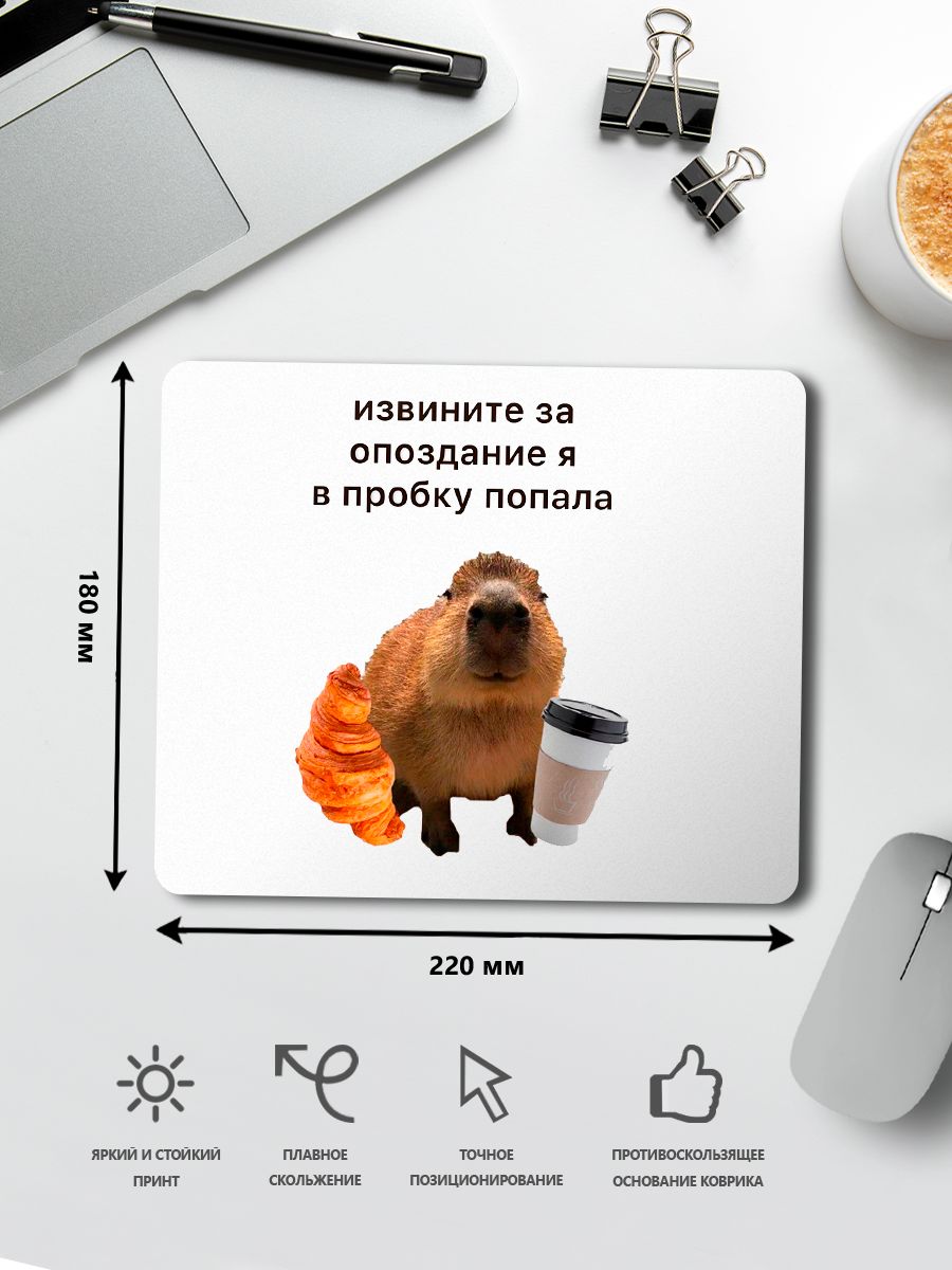 КоврикдлямышиКапибараМем